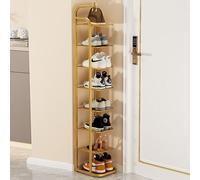 Organizador de zapatos de bambú de 10 niveles para entrada familiar, estante vertical duradero con estante plegable para flores, solución de almacenamiento de zapatos que ahorra espacio