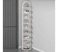 Organizador de zapatos de bambú de 10 niveles para sala de estar familiar, entrada, baño, estante vertical duradero para zapatos con soporte de exhibición de flores, plegable y ahorra espacio.