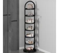 Organizador de zapatos de bambú para sala de estar, entrada, baño, duradero, plegable, estante vertical de flores de 10 niveles