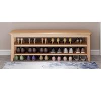 Organizador de zapatos de madera maciza de 3 niveles, armario multifuncional para entrada del hogar, solución de almacenamiento duradera