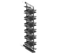 Organizador de zapatos extraíble ajustable para armario, solución de almacenamiento retráctil de metal con gran capacidad, organizador vertical para botas, tacon D50cm/20in 13-Tier:H173-185cm/68-73in