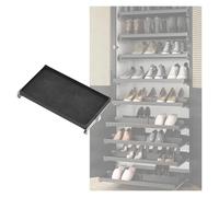 Organizador de zapatos extraíble de cierre suave, color negro, 86 x 46 cm, estantes de almacenamiento y estante deslizante para cajones para armario y cocina, solución para reducir el desorden