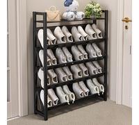 Organizador de zapatos inclinado de varios niveles para espacios pequeños, armario, pasillo, entrada, estante estrecho para zapatos con red laminar de precisión, solución de almacenamiento de zapatos