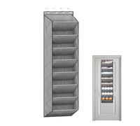 Organizador de zapatos para colgar sobre la puerta, 42,4 x 22,8 x 17,7 cm, organizador de zapatos colgante, soporte de almacenamiento de 8 niveles con grandes bolsillos profundos, soporte resistente