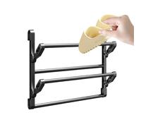 Organizador de Zapatos para Pared Sin Taladro Doble Capa Plegable Barra | Montaje en Pared para Zapatillas Hogar Recibidor Baño Piso Estudio Apartamento Hotel Espejo