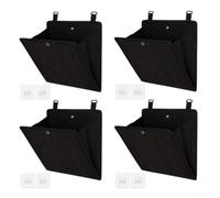 Organizador de Zapatos Plástico Apilable para Puerta - Mueble Ahorro Espacio 27x27cm Negro(four)