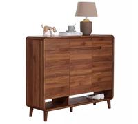 Organizador De Zapatos Zapatero Puerta De Casa Estructura De Madera Maciza Armario De Entrada Gran Capacidad Para Balcón De Estilo Chino Moderno De Entrada Simple Organizador De Zapatos De Entrada