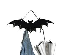 Organizador decorativo para ahorrar espacio, para decoración de vacaciones, armario, baño, dormitorio, entrada, lavandería, cocina, dormitorio, gancho de pared de murciélago, ganchos góticos para