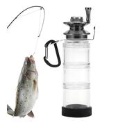 Organizador del anzuelo de, caja de aparejos, botella pequeña para salarios de cebo de | Suministro de engranajes multifuncional con carabinero, estantes transparentes, contenedor de cebo