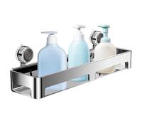 Organizador del baño: estante de taza de succión a prueba de óxido para almacenamiento de champú, colocación de jabón con fácil instalación, soporte de pared para cocina, dormitorio, dormitorio y hote