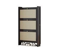 Organizador delgado para zapatos con cajones, armario de ratán para entrada, moderno armario de almacenamiento para tacones y pantuflas, zapatero independiente para sala de estar y pasillo