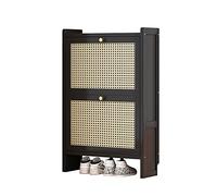 Organizador delgado para zapatos con cajones, armario de ratán para entrada, moderno armario de almacenamiento para tacones y pantuflas, zapatero independiente para sala de estar y pasillo