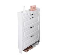 Organizador delgado para zapatos que ahorra espacio para sala de estar, zapatero independiente con puerta de punta hacia fuera, fácil organización de zapatos, solución conveniente de almacenamiento de