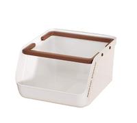 Organizador diademas Caja organizadora de escritorio gran capacidad, almacenamiento apilable for aperitivos, bolsa for té y café, oficina(WHITE)
