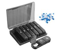 Organizador Diario de Pastillas | Organizador de Pastillas 3 Veces al Día - Recipiente Hermético y Compacto para Suplementos Dosis Mañana Noche Hogar Coche Bolsillo Niños