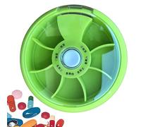 Organizador diario de píldoras | Caja organizadora de medicamentos para viajes, almacenamiento portátil de medicamentos, pastillero de bolsillo para píldoras, monedero, suplemento alimenticio Cenmoo