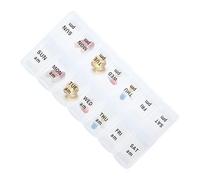 Organizador diario de píldoras, caja portátil para medicamentos | Planificador de medicamentos 7 días 2 veces al día am/pm - Pastillero 2 veces al día, mañana/tarde, portapil