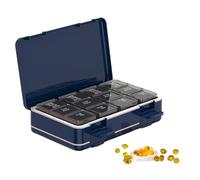 Organizador diario de píldoras, dispensador portátil de medicamentos, organizador de píldoras, 7 días a la semana, soporte grande para medicamentos diarios para viajes