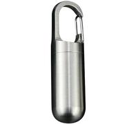 Organizador diario de píldoras, pequeño pastillero de acero inoxidable, llavero Miini impermeable, portátil, para exteriores, pequeño frasco de medicina para hombres y mujeres