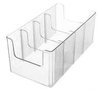 Organizador divisor de cajones ajustable, contenedor de almacenamiento expandible, caja de PET transparente para armarios de 24,5 a 43 cm (A)