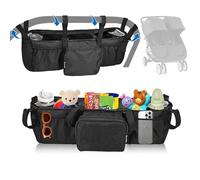 Organizador doble para cochecito Bob Duallie y Baby Jogger (negro)