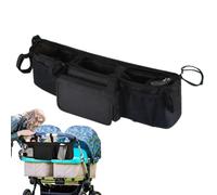 Organizador doble para cochecito, organización ligera de 3 compartimentos, organizador de cochecito de bebé, para padres de bebé diarios, hogar, camping, caminar, hogar