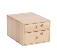Organizador Escritorio Archivador De Cajones Con Cerradura - Caja De Almacenamiento De Escritorio Con Cerradura Completa, Organizador Plano De Madera Maciza(30 * 35 * 19.5CM)