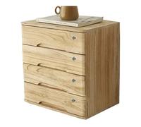 Organizador Escritorio Archivador De Escritorio De 4 Niveles, Cajonera Organizadora De Madera Maciza Con Cerradura, Mueble Auxiliar Para Mesa De Centro U Oficina (zona De Ventanal)(Wood Color)