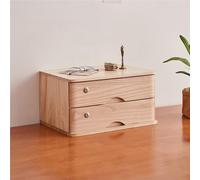 Organizador Escritorio - Caja Organizador De Escritorio, Archivador De Madera Maciza Con Cajones, Archivador Plano De 1, 2, 3 O 4 Niveles Con Cerradura, Archivadores De Escritorio Con Cajones(C,2 laye