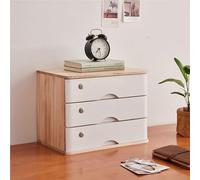 Organizador Escritorio - Caja Organizador De Escritorio, Archivador Plano De 1, 2, 3 O 4 Niveles Con Cerradura, Archivador De Madera Maciza Con Cajones, Archivadores De Escritorio Con Cajones(D,3 laye