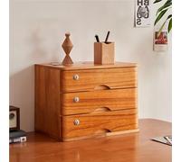 Organizador Escritorio - Caja Organizador De Escritorio, Archivador Plano De 1, 2, 3 O 4 Niveles Con Cerradura, Archivador De Madera Maciza Con Cajones, Archivadores De Escritorio Con Cajones(A,3 laye