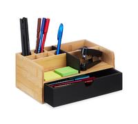 Organizador escritorio cajonera de bambú 9 compartimientos 4 kg ligero natural