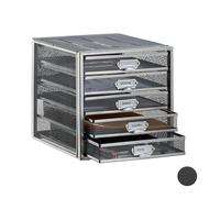 Organizador escritorio cajonera de oficina archivador metálico 5 compartimentos