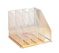 Organizador Escritorio Metal File Rack Office Desk Shelf Standing Desktop Folder Box Storage Data Stationery Organizer Oficina(4T-White)