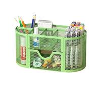 Organizador Escritorio Metal Pen Holder Creative Simple Stationery Storage Box Desktop Decoration Office Supplies Oficina(White)