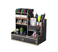 Organizador Escritorio Office Desktop Storage Shelf Wooden Pen Holder Box Large Capacity Nordic Creative Multi-Grid Oficina(Color 1)