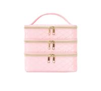 Organizador Esmaltes de Uñas Bolsa organizadora de Esmalte uñas portátil 3 Capas, Almacenamiento Esencial Viaje for Mujeres, Estuche Profesional for Herramientas tecnología(Color3)