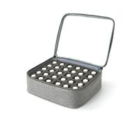 Organizador Esmaltes De UñAs,Organizador Esmaltes Bolsa for guardar 30 esmaltes de uñas, bolsa grande portátil multicolor cosméticos, con capacidad 40 (15 ml)(Gray)