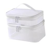 Organizador Esmaltes Uñas Neceser de Viaje portátil Grande for Juegos manicura artículos tocador Barniz uñas(White)