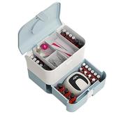 Organizador Esmaltes Uñas Organizador Multifuncional for manicura, Caja de Almacenamiento Esmalte Gel for uñas, contenedor Suministros for decoración, Herramientas Profesionales for(Blue)