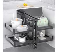 Organizador extraíble de esquina ciega para gabinete de cocina, con 4 cestas, estante deslizable, organizador de gabinete para el hogar, la cocina, universal izquierdo y derecho 800