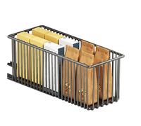 Organizador extraíble debajo del lavabo, armario corredizo, estante de cesta de almacenamiento de metal resistente de 2 niveles, organizador de cajones de 2 niveles, estantes deslizantes simples