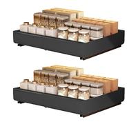 Organizador extraíble expandible para armarios con Marco, estantes extraíbles sin taladrar, Ancho Ajustable de 30,5 a 50,8 cm, organización de la Cocina, el baño, la despensa y el hogar