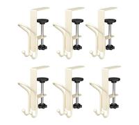 Organizador funcional ajustable de gancho para repisas de repisas, capacidad de 20 libras, instalación de liberación de herramientas, perfecto para decoraciones navideñas, juego de ganchos de hierro