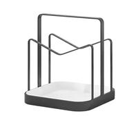 Organizador genérico Pan Lid Holder - Stainless Steel Pot Lid Rack With Removable Tray | Countertop Stand For Lids Spoon Cutting Board | For Home Kitchen, Restaurant, Neat Clutter-Free