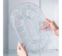 Organizador giratorio de 360 grados para interior de refrigerador o encimera de cocina para maximizar la e almacenamiento (B)