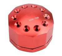 Organizador giratorio de herramientas de aleación de aluminio para destornilladores, pinzas y pastillas de virutas, estante de almacenamiento compacto de 42 x 67 x 67 mm (rojo)