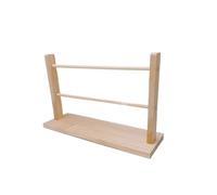 Organizador gomas para el pelo Multi-tiered Display Rack For Bracelets Bangles Watch Scrunchies, Wood Jewelry Headrope Showcase Craft Room Organization para Almacenamiento gomas pelo tocador(2 Layer)