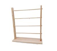 Organizador gomas para el pelo Multi-tiered Display Rack For Bracelets Bangles Watch Scrunchies, Wood Jewelry Headrope Showcase Craft Room Organization para Almacenamiento gomas pelo tocador(4 Layer)