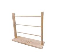 Organizador gomas para el pelo Multi-tiered Display Rack For Bracelets Bangles Watch Scrunchies, Wood Jewelry Headrope Showcase Craft Room Organization para Almacenamiento gomas pelo tocador(3 Layer)